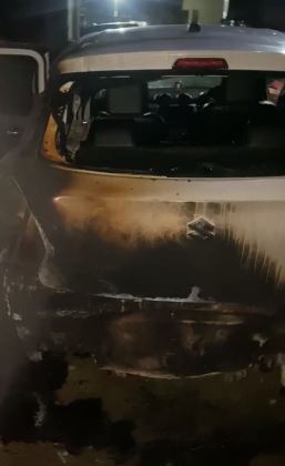 A car was set on fire in Ghaziabad