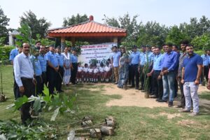 Glimpses of Tree Plantation carried out at Baba Mangal Das Park near Air Force Station Arjangarh, in Haryana on August 16, 2023.