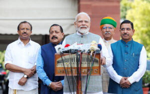 PM Modi addressed the media before the start of special session of parliament, in New Delhi on September 18, 2023.