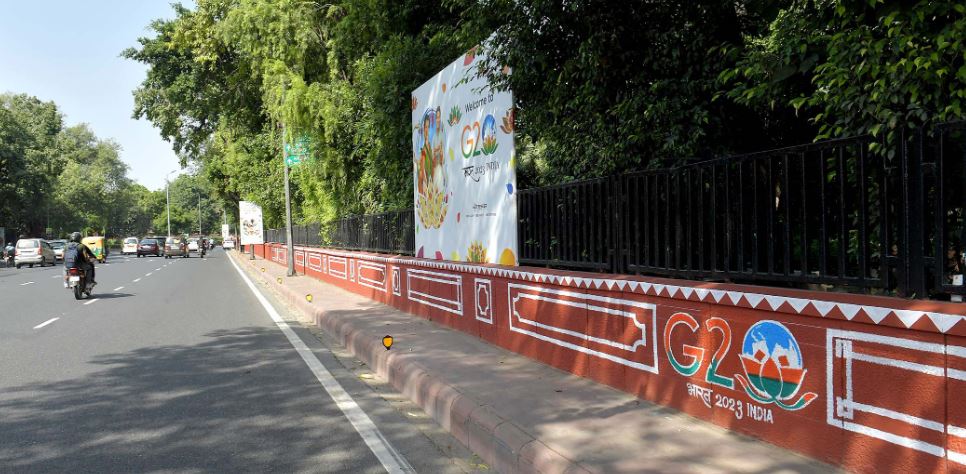 Delhi is beautified across places to welcome guests from several countries in the world.