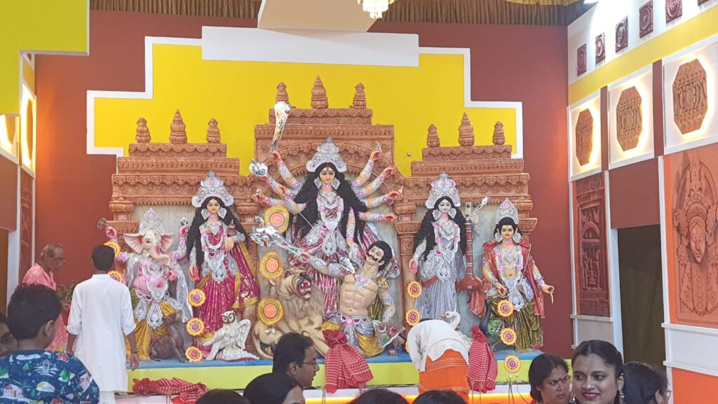 Durga Puja event in Panchsheel Greens 1 provides a perfect platform for the residents to come together and observe this auspicious occasion.
